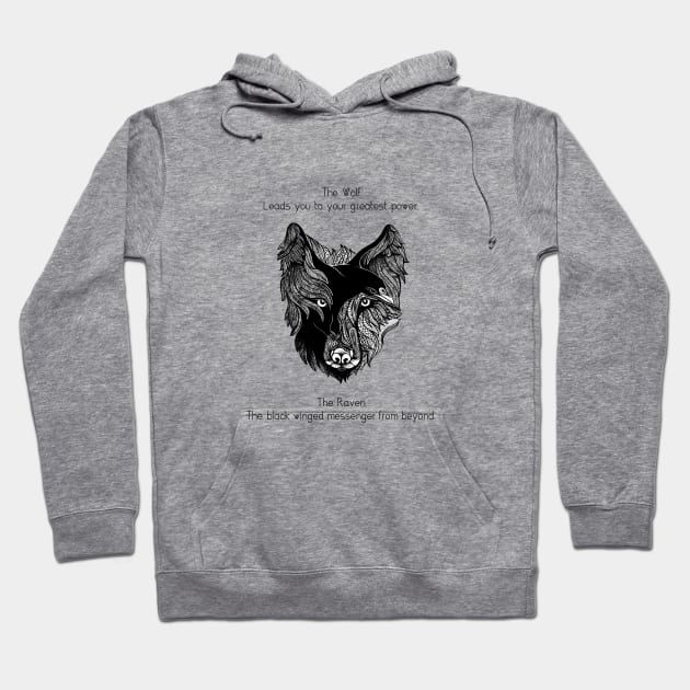 The Wolf and The Raven Hoodie by susannefloe